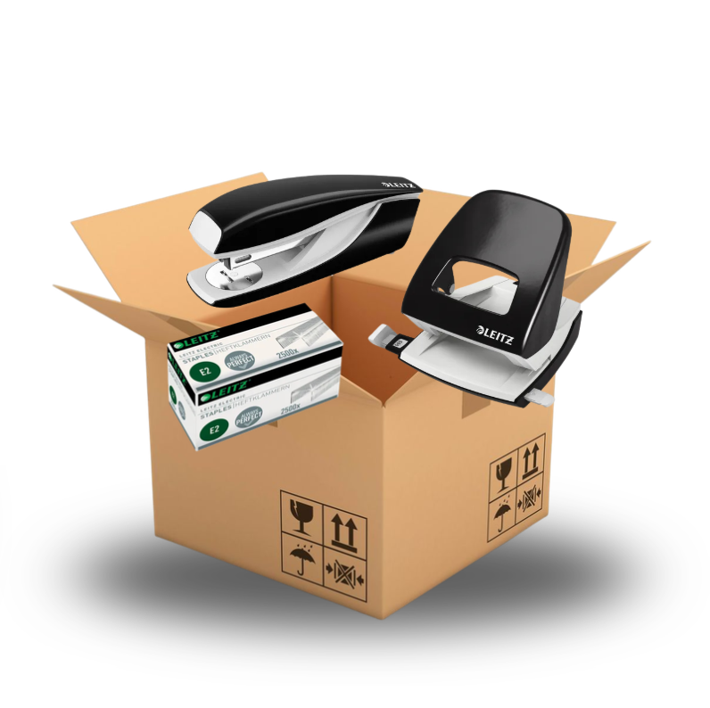 Leitz Bundle | Heftgerät mit Heftklammern & Locher